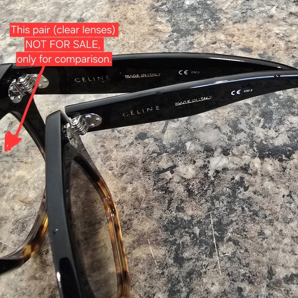 CELINE CL 41089/S FU5Z3 47 22 145 Sunglasses Black/Havana - Picture 6 of 15